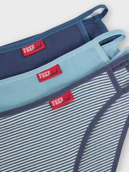 Изображение товара Комплект женских трусов Mark Formelle 412614-3 (р.102, полосочка на молочном/декор)