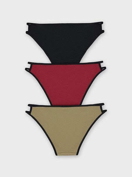 Изображение товара Комплект женских трусов Mark Formelle 412614-3 (р.98, хаки/декор)