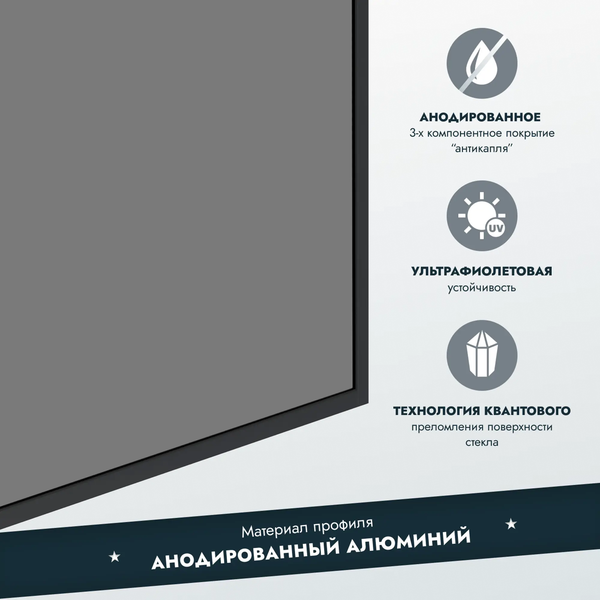 Изображение товара Стеклянная шторка для ванны Benetto BEN-403-BL-T 500