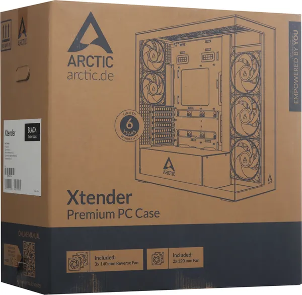 Изображение товара Корпус для компьютера Arctic Xtender ACPCC00015A (черный, без БП)