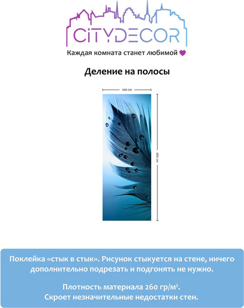 Изображение товара Фотообои листовые Citydecor Абстракция 230 (100x260см)