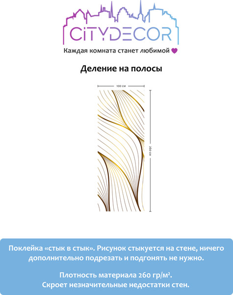 Изображение товара Фотообои листовые Citydecor Абстракция 383 (100x260см)