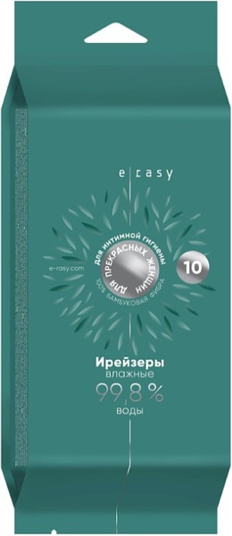 Изображение товара Влажные салфетки для интимной гигиены E-Rasy для женщин (10шт)