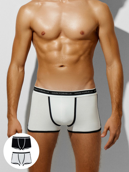 Изображение товара Комплект мужских трусов Mark Formelle 411165-2 (р.102-112, белый/черный)