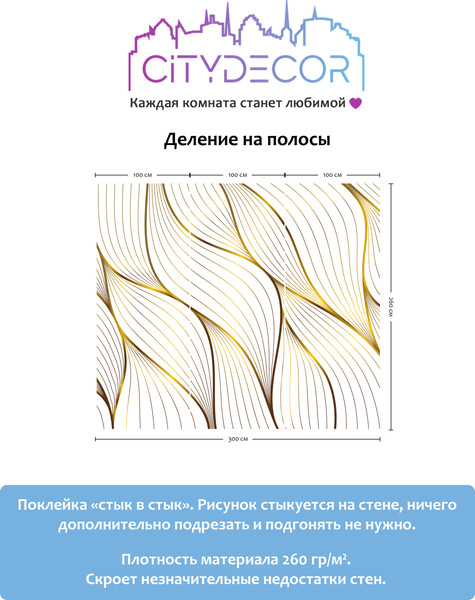 Изображение товара Фотообои листовые Citydecor Абстракция 383 (300x260см)