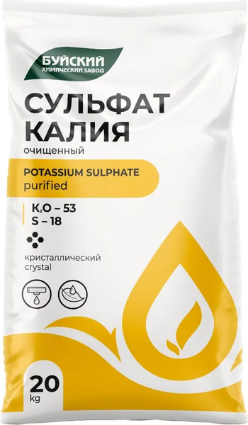 Изображение товара Удобрение Буйские удобрения Калий сернокислый очищенный (20кг)