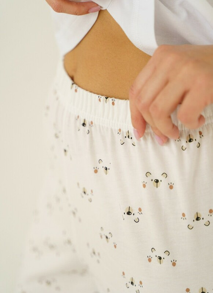 Изображение товара Штаны пижамные Dea Mia Capri Trousers 5304 рис.0015 (р.170,176-114, молочный)