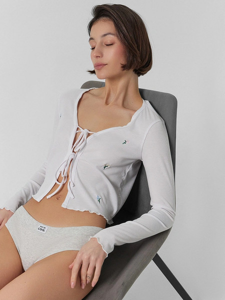 Изображение товара Трусы женские Mark Formelle 412491 (р.98, серый меланж 4306-А-10/декор)