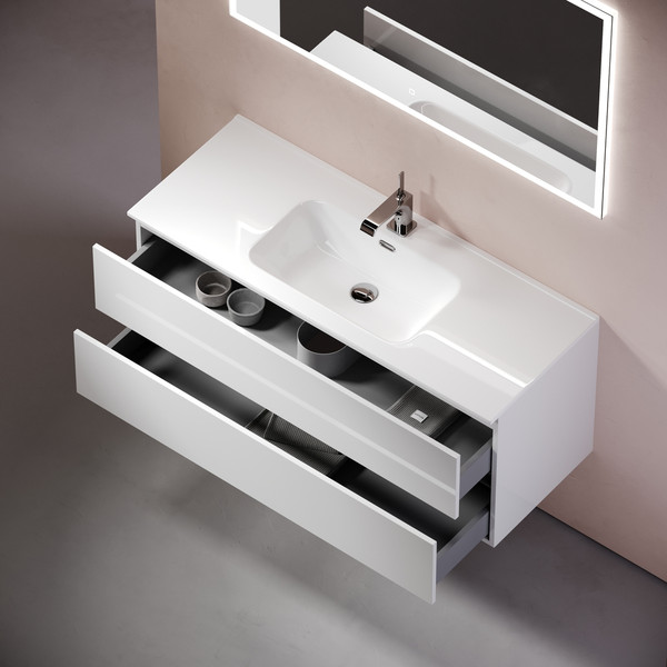 Изображение товара Тумба с умывальником Sancos Urban / UR120-1W + CN7006 (белый глянец)