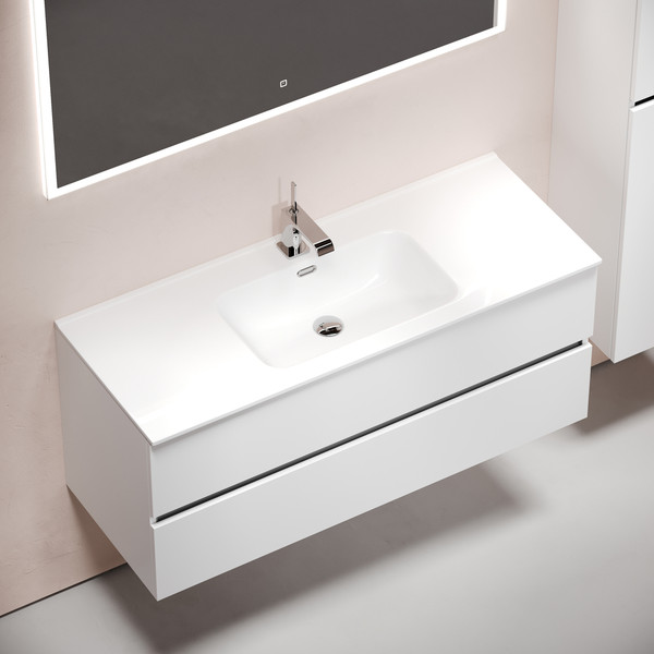 Изображение товара Тумба с умывальником Sancos Urban / UR120-1W + CN7006 (белый глянец)