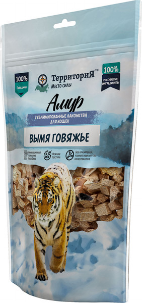 Изображение товара Лакомство для кошек ТерриториЯ Вымя говяжье Амур / 562029 (45г)
