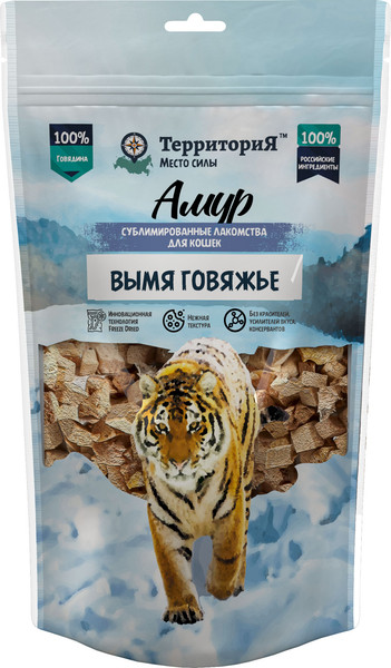 Изображение товара Лакомство для кошек ТерриториЯ Вымя говяжье Амур / 562029 (45г)