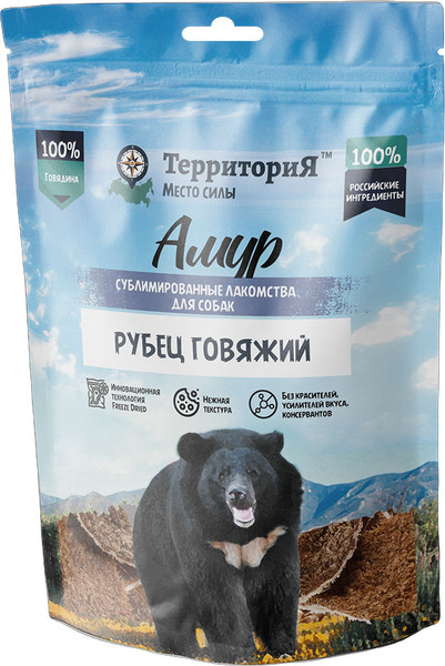 Изображение товара Лакомство для собак ТерриториЯ Рубец говяжий Амур / 563767 (35г)