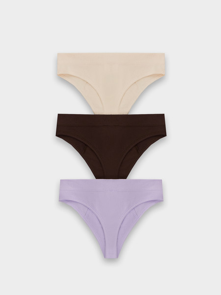 Изображение товара Комплект женских трусов Mark Formelle 412492-3 (р.90, светло-фиолетовый/декор)