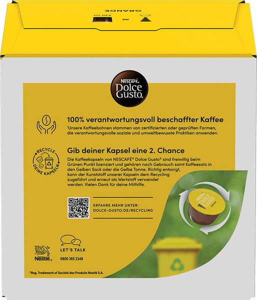 Изображение товара Кофе в капсулах Nescafe Dolce Gusto Grande (30шт)