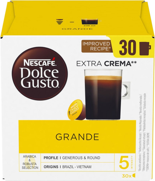 Изображение товара Кофе в капсулах Nescafe Dolce Gusto Grande (30шт)