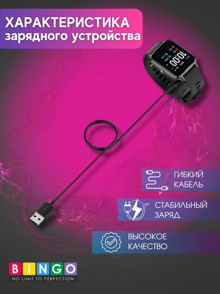 Изображение товара Зарядный кабель Bingo для Haylou GST LS09B (черный)