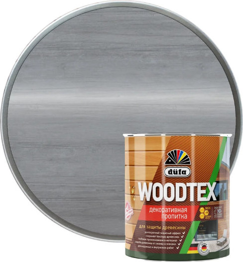 Изображение товара Пропитка для дерева Dufa Wood Tex (900мл, серый)