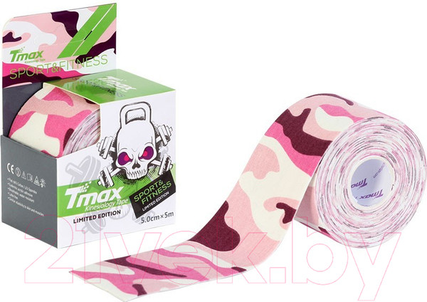 Изображение товара Кинезио тейп Tmax Pattern Pink / 423426 (розовый/красный/белый)