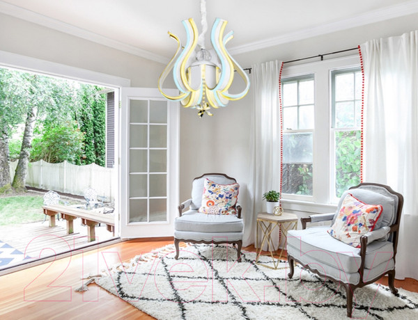 Изображение товара Потолочный светильник Ambrella FL112/6 WH 156W