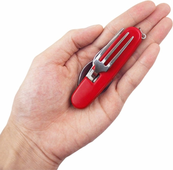 Изображение товара Набор столовых приборов походных Sundays Ложка, вилка, нож, открывалка 4 в 1 / TBD0506846 (2шт)