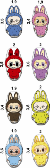 Изображение товара Набор наклеек Nalepking Лабубу 3 / RSM_0099