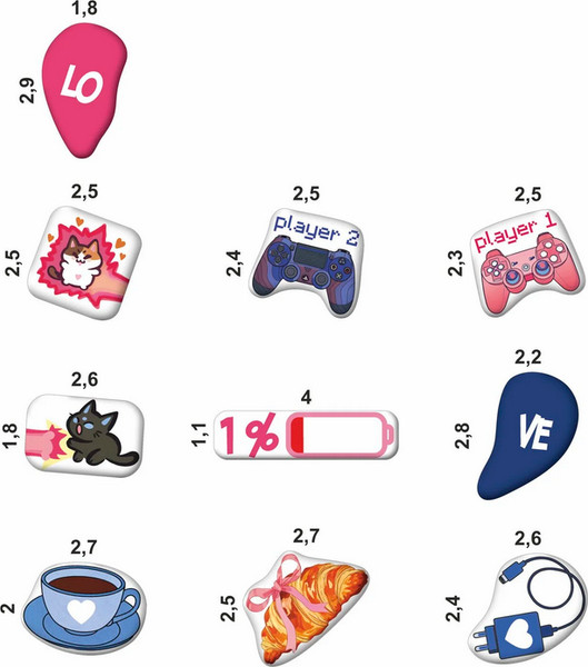 Изображение товара Набор наклеек Nalepking Парные / RSM_0119