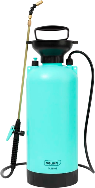 Изображение товара Опрыскиватель помповый Deli DL581108 (8л, черный/голубой)