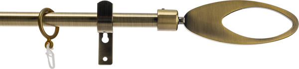 Изображение товара Карниз для штор Sundays Home Лайт Эллипс 16мм однорядный (антик, 2.8м)