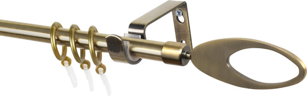 Изображение товара Карниз для штор Sundays Home Лайт Эллипс 16мм однорядный (антик, 3.6м)