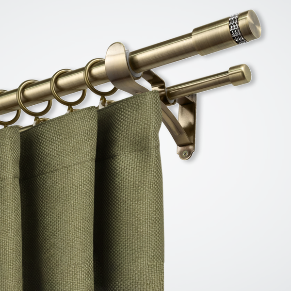 Изображение товара Карниз для штор Sundays Home Волна Имидж 25мм+16мм двухрядный (антик, 1.8м)