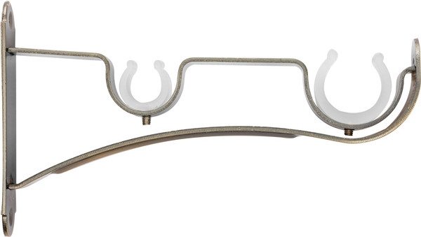 Изображение товара Карниз для штор Sundays Home Волна Имидж 25мм+16мм двухрядный (антик, 2.8м)