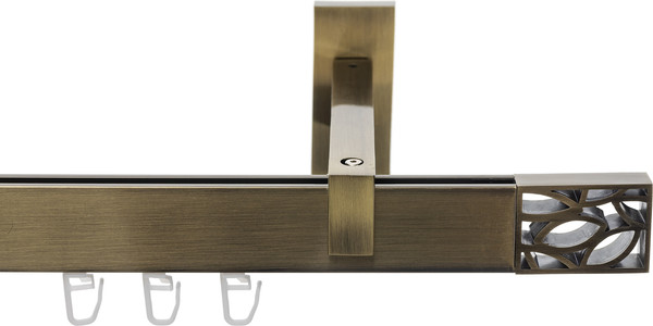 Изображение товара Карниз для штор Sundays Home Флэт Лайн Грид одинарный (антик, 2м)