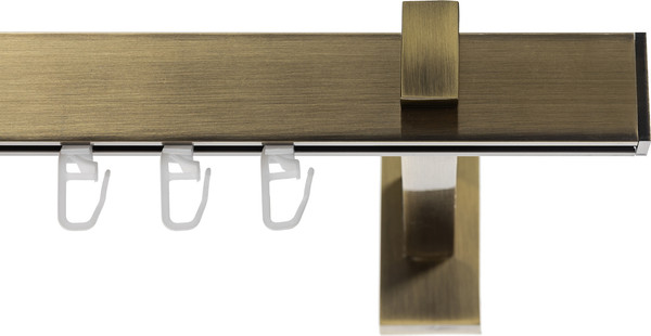 Изображение товара Карниз для штор Sundays Home Флэт Лайн Изи одинарный (заглушка, антик, 1.6м)