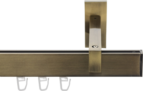 Изображение товара Карниз для штор Sundays Home Флэт Лайн Изи одинарный (заглушка, антик, 2м)