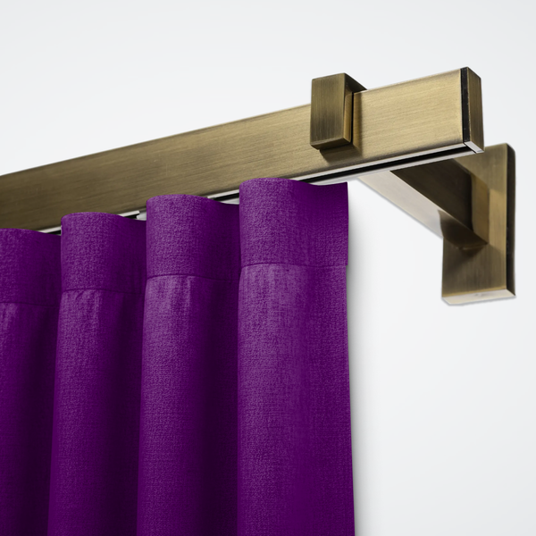 Изображение товара Карниз для штор Sundays Home Флэт Лайн Изи одинарный (заглушка, антик, 2.4м)