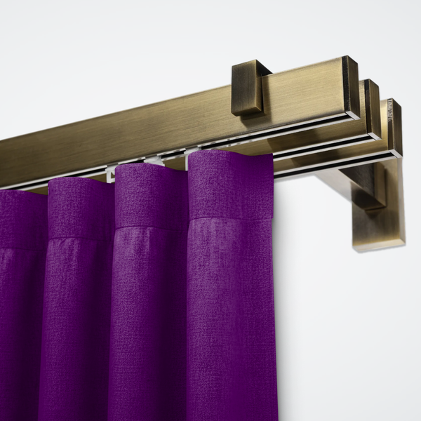 Изображение товара Карниз для штор Sundays Home Флэт Лайн Изи тройной (заглушка, антик, 1.6м)