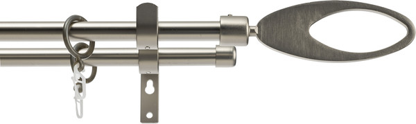 Изображение товара Карниз для штор Sundays Home Лайт Эллипс 16мм+16мм двухрядный (сатин, 1.8м)