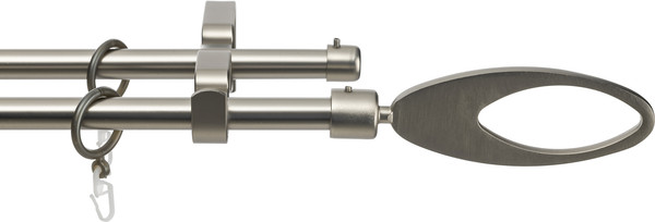 Изображение товара Карниз для штор Sundays Home Лайт Эллипс 16мм+16мм двухрядный (сатин, 3.2м)