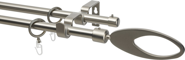 Изображение товара Карниз для штор Sundays Home Лайт Эллипс 16мм+16мм двухрядный (сатин, 3.6м)