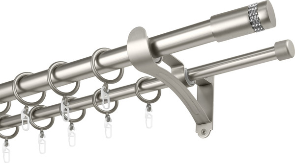 Изображение товара Карниз для штор Sundays Home Волна Имидж 25мм+16мм двухрядный (сатин, 1.8м)