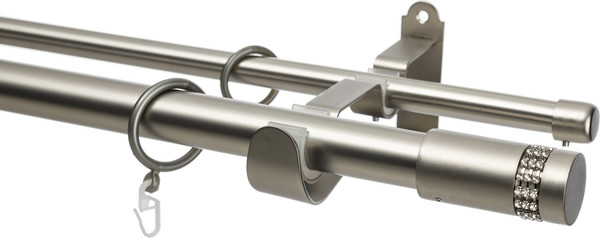 Изображение товара Карниз для штор Sundays Home Волна Имидж 25мм+16мм двухрядный (сатин, 1.8м)