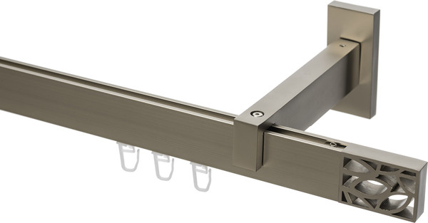 Изображение товара Карниз для штор Sundays Home Флэт Лайн Грид одинарный (сатин, 1.6м)