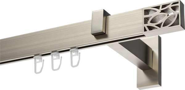 Изображение товара Карниз для штор Sundays Home Флэт Лайн Грид одинарный (сатин, 2м)