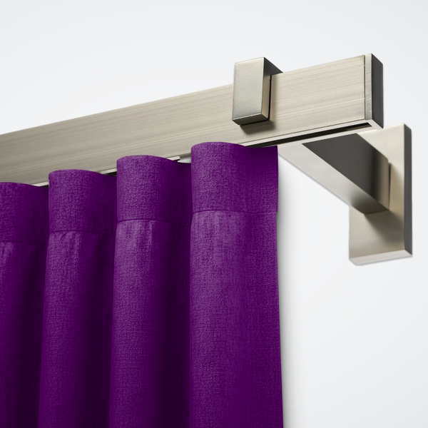 Изображение товара Карниз для штор Sundays Home Флэт Лайн Изи одинарный (заглушка, сатин, 2.4м)