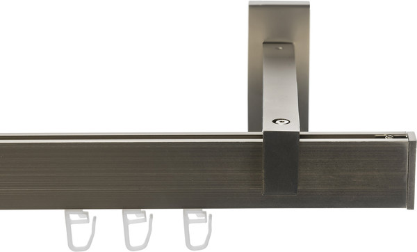 Изображение товара Карниз для штор Sundays Home Флэт Лайн Изи одинарный (заглушка, сатин, 2.4м)