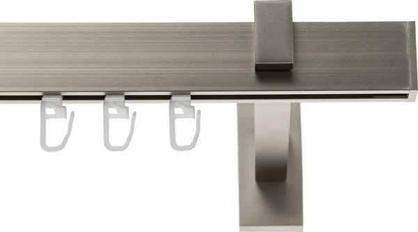 Изображение товара Карниз для штор Sundays Home Флэт Лайн Изи одинарный (заглушка, сатин, 2.4м)