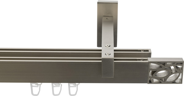 Изображение товара Карниз для штор Sundays Home Флэт Лайн Грид двойной (сатин, 1.6м)