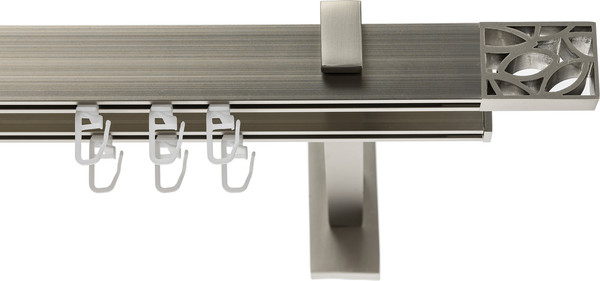 Изображение товара Карниз для штор Sundays Home Флэт Лайн Грид двойной (составной, сатин, 4м)