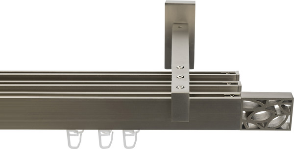 Изображение товара Карниз для штор Sundays Home Флэт Лайн Грид тройной (сатин, 2м)